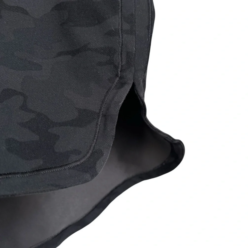Lululemon Womens Camouflague City Skirt Sz 8? Savasana Camo Black High Low Hem